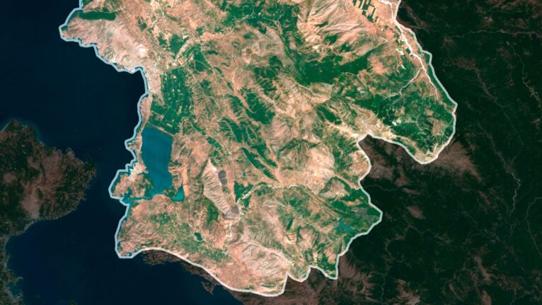 Custom project design using the albania satellite map for presentations and displays.