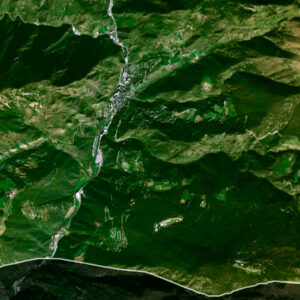 Custom project design using the andorra satellite map for presentations and displays.