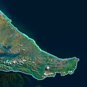 Custom project design using the satellite map of Argentina for presentations and displays.