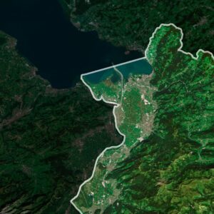 Custom project design using the Austria satellite map for presentations and displays.