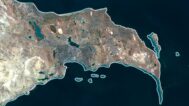 Elegant Azerbaijan satellite map designed for decorative purposes, ideal for framing and display.