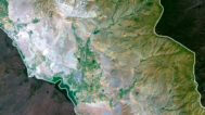 Custom project design featuring the Azerbaijan satellite view for use in presentations and digital displays.