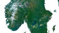 Europe satellite map used in cartography for precise land use planning and urban development.