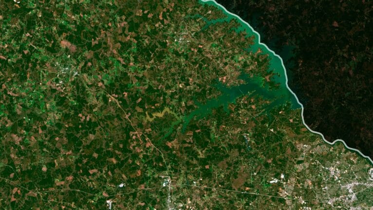 Detailed Georgia satellite view used for educational purposes.