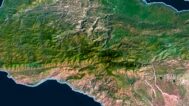 Detailed Haiti satellite images used for educational purposes.