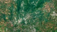 Custom project design using the indiana satellite imagery for presentations and posters.