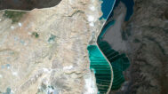 Detailed Israel geography satellite map for learning and teaching