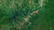 Detailed kentucky satellite imagery used for educational purposes.