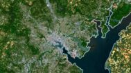 Custom project design using the Maryland satellite map for posters and presentations.