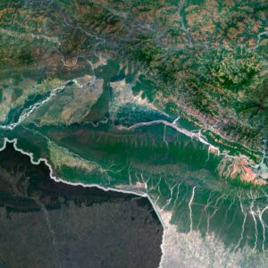 Custom project design using the Nepal satellite map for presentations and displays.