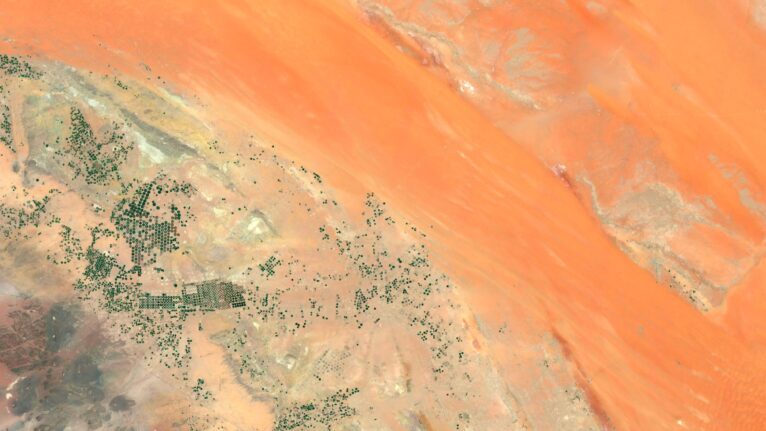 Detailed Saudi Arabia satellite images used for educational purposes.