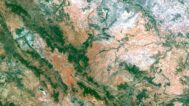 Detailed satellite images of Spain used for educational purposes.