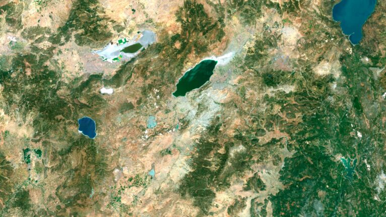 Detailed Turkey satellite images used for educational purposes.