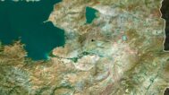 Custom project design using the Turkey satellite map for presentations and displays.
