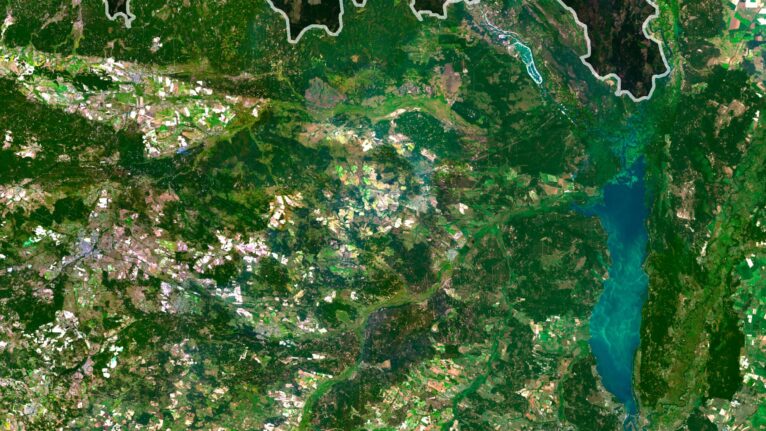 Detailed Ukraine satellite images used for educational purposes.