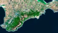 Custom project design using the Ukraine satellite map for presentations and displays.