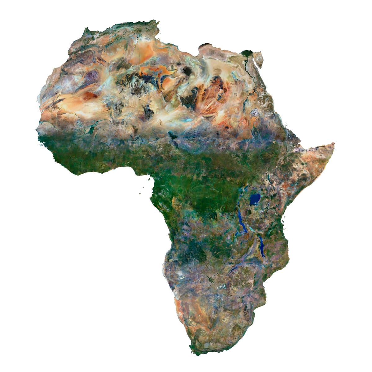 Africa satellite map Africa satellite map