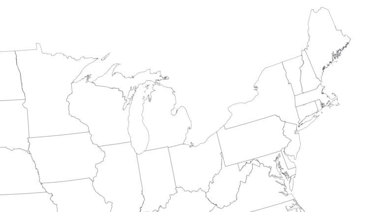 USA outline states