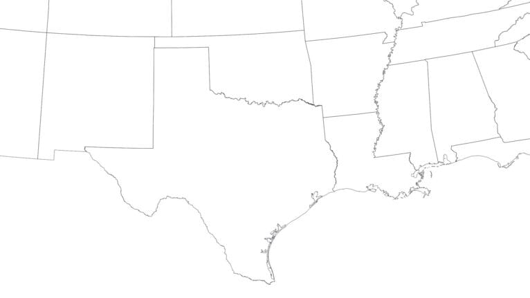 Outline map of USA with states