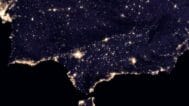 Night view satellite image