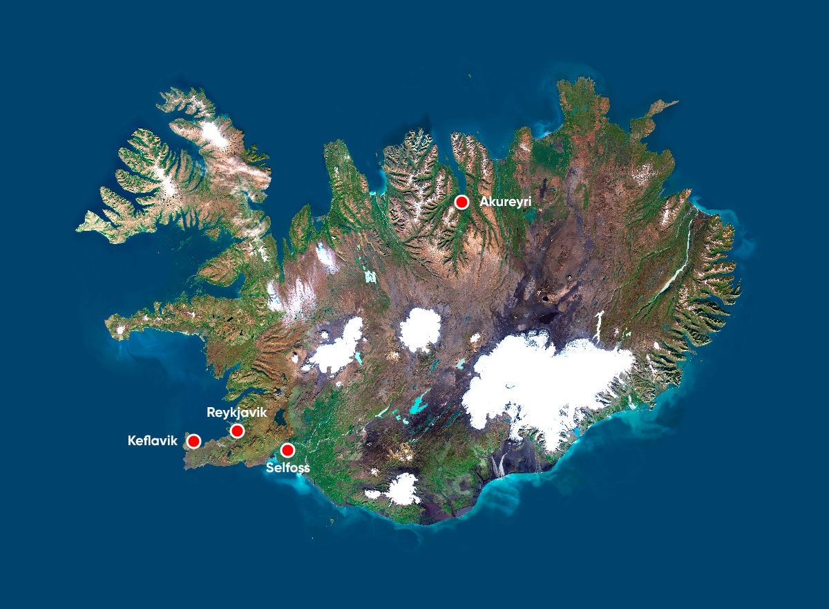 Where is Iceland on the map?