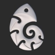 Pendant "Nautilus" in Maori Style - Image 3