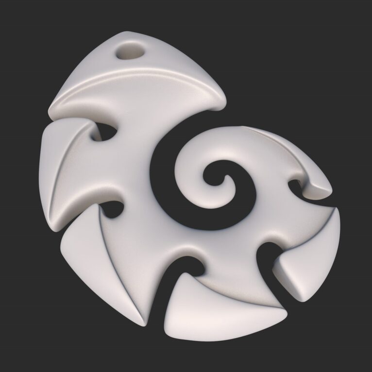 Pendant "Nautilus" in Maori Style - Image 4