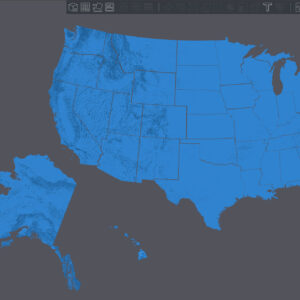 3D-printable USA map STL file optimized for FDM & SLA printing, displaying mountains, rivers, and landforms.