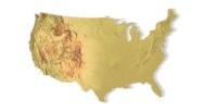 USA Topographic Map – 3D Model for CNC and Printing