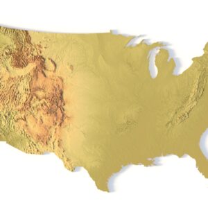 USA Topographic Map – 3D Model for CNC and Printing