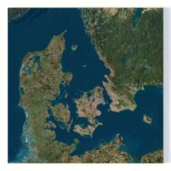 Overview of Denmark Terrain 3D Model featuring elevation and topography