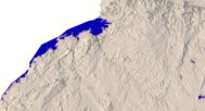 Artistically shaded 3D render of Zimbabwe map for multimedia use.