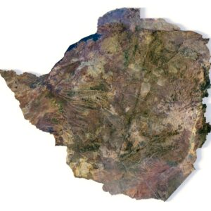 High-quality 3D model of Zimbabwe with topographic details for educational and creative use.