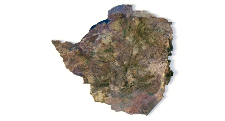 High-quality 3D model of Zimbabwe with topographic details for educational and creative use.