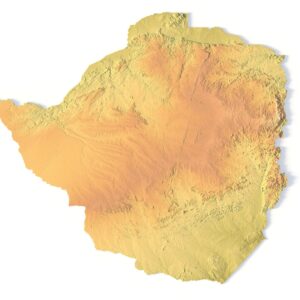 CNC rendering of Zimbabwe terrain for wood carving