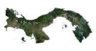 High-resolution elevation map of Panama with contour lines