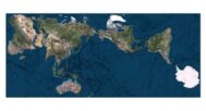 Full-size high-resolution texture of the AuthaGraph world map