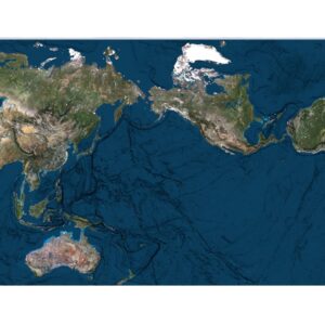 Full-size high-resolution texture of the AuthaGraph world map
