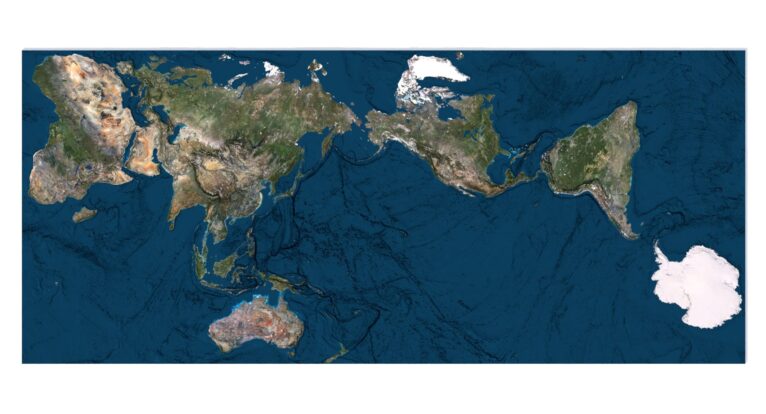 Full-size high-resolution texture of the AuthaGraph world map