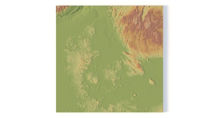 3D mapping visualization of Denmark's topography
