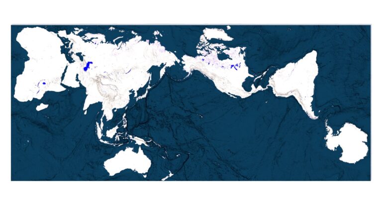 Earth model adapted with the AuthaGraph world map projection