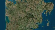 High-resolution topography map of Denmark landscape
