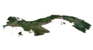 Vertical slice view showing elevation levels across Panama