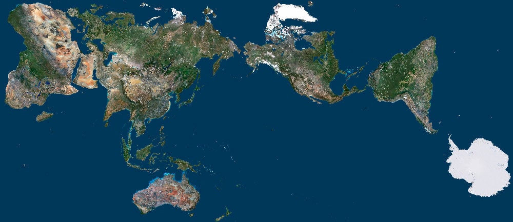 AuthaGraph satellite map