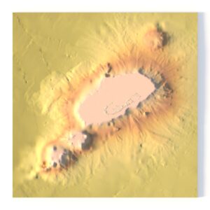 3D terrain model of Bermuda in STL format, front view