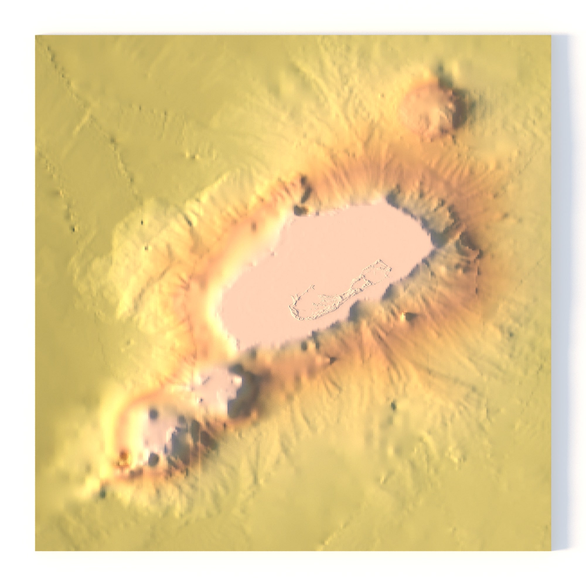Bermuda Topographic STL Map – Front View 3D terrain model of Bermuda in STL format, front view