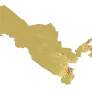 STL file of Uzbekistan map for CNC and 3D printing