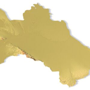 STL file of Turkmenistan map for CNC and 3D printing