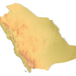 STL file of Saudi Arabia map for CNC and 3D printing