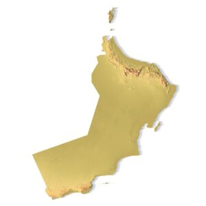 STL file of Oman map for CNC and 3D printing